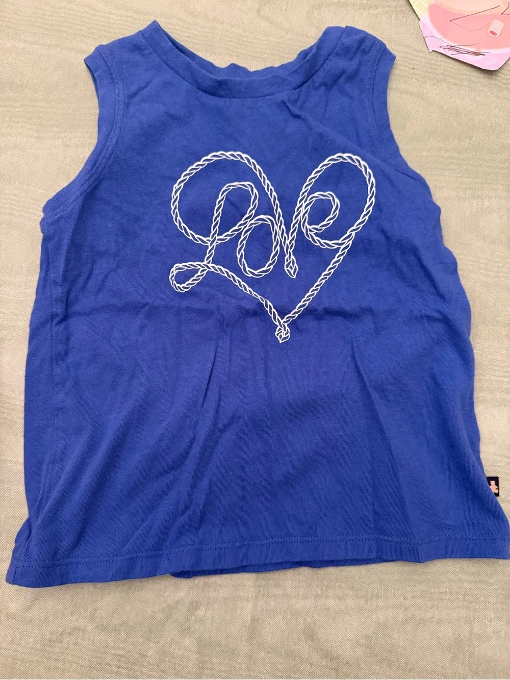 GAP Blue Baby Dress with White Rope Print